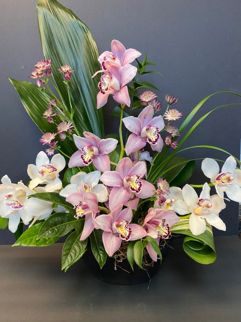 Flower Arrangements With Orchids, Orchid Arrangements Wedding, Cymbidium Orchids Arrangement, Orchid Floral Arrangements, Orchid Bouquet Wedding, Orchid Flower Arrangements, Tropical Floral Arrangements, Tropical Flower Arrangements, Orchid Centerpieces