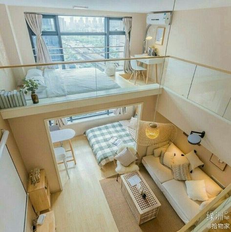 Loft House Design, Hiasan Bilik Tidur, Tiny House Loft, Casa Vintage, Loft House, Small Room Design, Dream House Rooms, Cozy Room Decor, Minimalist Room