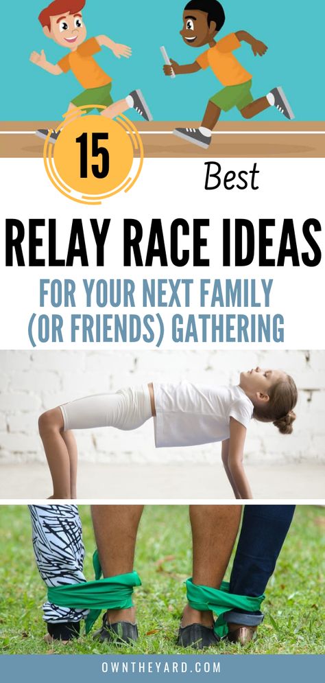 Family Reunion Relay Games, Relay Race For Adults Group Games, Competitive Outdoor Games For Adults, Olympic Games For Adults Team Building, Summer Camp Team Building Games, Kindergarten Relay Race Ideas, Outdoor Family Games Relay Races, Field Day Relay Races, Large Group Relay Games