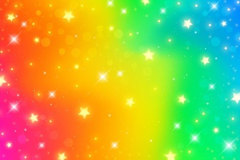 Rainbow fantasy background holographic w... | Premium Vector #Freepik #vector #unicorn-watercolor #pastel-rainbow #pink-purple #princess-pattern Color Rainbow Aesthetic, Rainbow Background Gif, Rainbow Gradient Background, Rainbow Color Background, Rainbow Stuff, Black Background Pattern, Unicorn Watercolor, Gold And Black Background, Sky With Stars