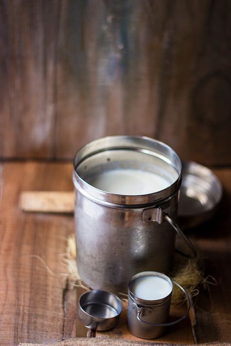 Milk cans of India... #foodphotography #photography #stilllife #foodstyling #milkcan #milk #rustic #india Milk Supplies, Liquid Cheese, Milking Cows, Benefits Of Milk, Milk Photography, Indian Milk, Clarity Of Mind, Ingredients Photography, Digestive Aid