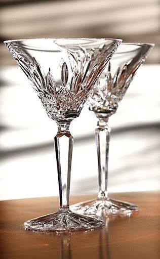 Vintage Cocktail Glasses Aesthetic, Irish Coast, Waterford Ireland, Refraction Of Light, Crystal Stemware, Martini Glasses, Crystal Glassware, Gothic Architecture, Waterford Crystal