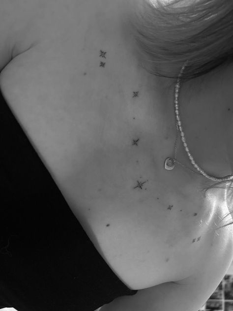 Collar Bone Tattoos Stars, Sparkle Collar Bone Tattoo, Stars On Collarbone Tattoo, Collarbone Stars Tattoo, Sparkle Tattoo Collar Bone, Tiny Tattoos Collar Bone, Stars On Chest Tattoo, Stars Collar Bone Tattoo, Sparkle Chest Tattoo