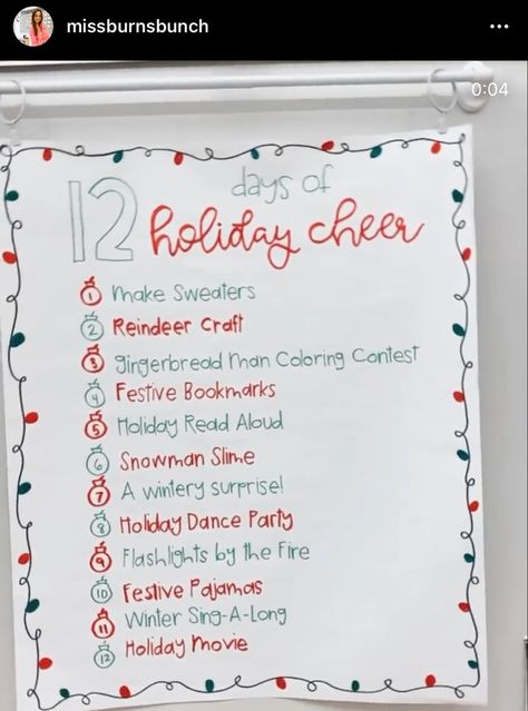 Christmas Ideas Classroom, Christmas Call Backs Classroom, Christmas Behavior Incentives, Holiday Anchor Chart, Christmas Anchor Charts, Teacher Rp, Science Christmas, Classroom Christmas Activities, Teaching Kindness