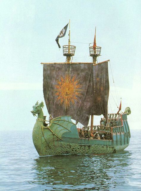 The Dawn Treader BBC Narnia Ship Painting, The Dawn Treader, Dawn Treader Ship, Dawn Treader, Chinese Boat, Cs Lewis, Chronicles Of Narnia, Interesting Faces, Narnia