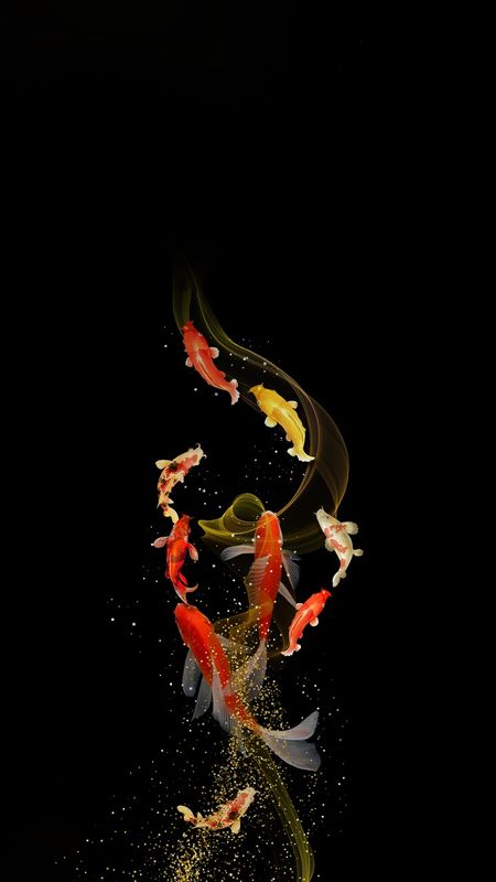 Fish Art Wallpaper, Fish Wallpaper Iphone, Koi Wallpaper, Iphone Wallpaper Blur, Iphone Wallpaper Texture, Fish Background, Coy Fish, Watercolor Wallpaper Iphone, Lucky Wallpaper