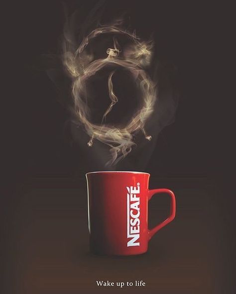 Nescafe - Wake up to life ☕️☕️ Coffee Advertising, Clever Advertising, 광고 디자인, Creative Advertising Design, Publicidad Creativa, Street Marketing, Food Poster Design, Guerilla Marketing, Best Ads