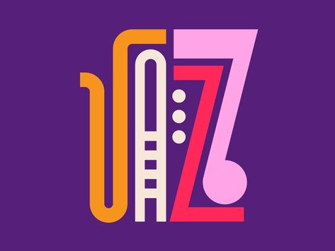 Jazz by Rafael Serra on Dribbble Jazz Graphic Design, Jazz Illustration, Jazz Design, Jazz Logo, Arte Jazz, Jazz Posters, Festival Logo, Jazz Poster, Jazz Fest