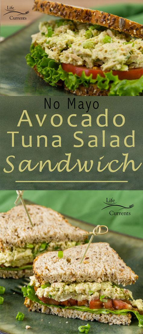 Avocado Recipes, Mayonnaise Sandwich, Avocado Tuna, Avocado Tuna Salad, Tuna Salad Sandwich, Healthy Avocado, Salad Sandwich, Tuna Salad, Smoothie Diet