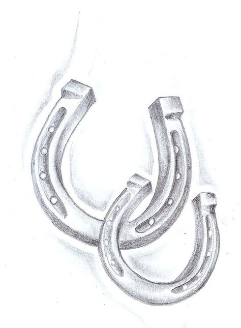 Horseshoe by 2Face-Tattoo on DeviantArt Horse Shoe Drawing, Horseshoe Tattoo, Horse Shoe Tattoo, Cowgirl Tattoos, Shoe Tattoos, Geniale Tattoos, Horse Tattoo, Horse Drawings, Horse Shoe