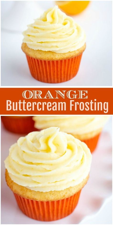 Orange Buttercream Frosting Recipe, Orange Buttercream Frosting, Pudding Recept, Orange Buttercream, Frosting Recipes Easy, Cake Frosting Recipe, Homemade Frosting, Buttercream Frosting Recipe, Buttercream Recipe