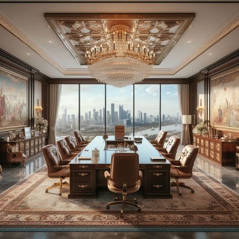 Royal Office Interior, Luxury Meeting Room Design, Bedroom False Ceiling Ideas, Ceo Office Design Luxury, Ceo Office Design, False Ceiling Ideas, Luxury Office Interior, Bedroom False Ceiling, Meeting Room Design