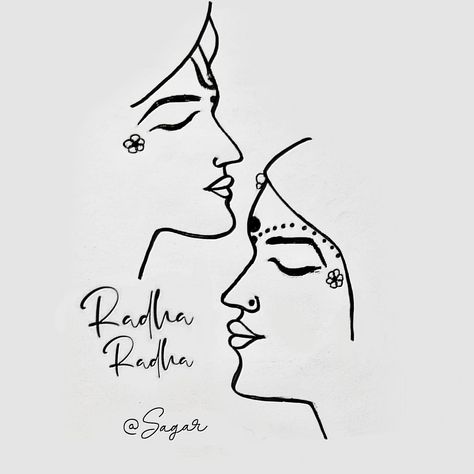 Bringing the divine love ❤️ 😍 story of Radha and Krishna to life through art 🎨💖 . . #radhakrishna #divinelove #ArtisticExpressions #hindumythology #SpiritualArt #sacredart #loveanddivinity #mythologicalart #artinspiration #drawing Radha Drawing Easy, Krishna Drawing Sketch Easy, Radhakrishna Drawing Easy, Radha Ji Drawing, Krishna And Radha Drawing, Krishna Sketch Easy, Krishna Drawing For Kids, Radha Krishna Easy Drawing, Drawing Of Radha Krishna