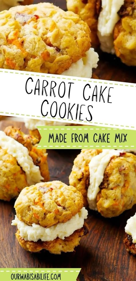 Boxed Carrot Cake Cookies, Carrot Cake Cookies Pioneer Woman, Box Carrot Cake Cookies, Carrot Cake Box Mix Recipes Desserts, Carrot Cake Balls Easy, Carrot Cake Box Mix Recipes Cupcakes, Carrot Cake Cookies From Cake Mix Recipes, Boxed Carrot Cake Mix Ideas, Carrot Cake Cake Mix Cookies