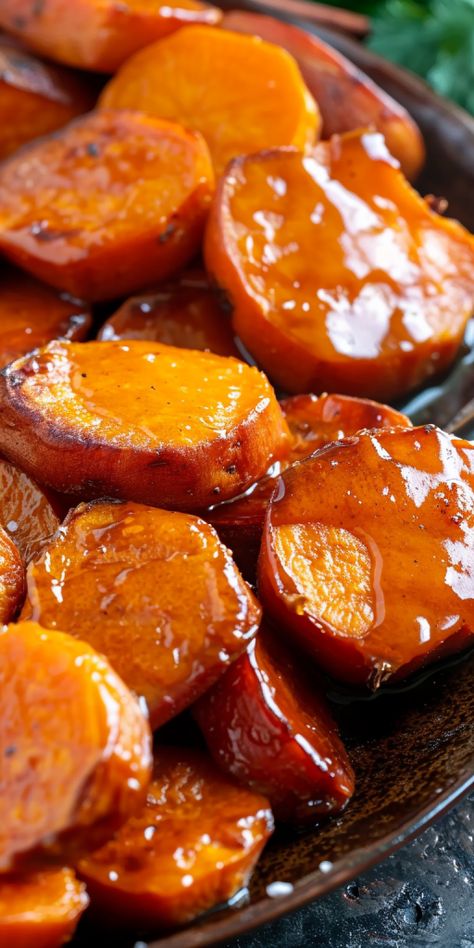 Candied Sweet Potatoes [55 Minutes] - Chasety Glazed Yams, Puerto Rican Sweet Potato Recipes, Candied Canned Sweet Potatoes, Candied Sweet Potatoes Baked In Oven, Sauce For Sweet Potatoes, Candied Yams With Fresh Yams, Thanksgiving Sweet Potatoes Recipes, Oven Baked Candied Sweet Potatoes, Sweet Potatoes Roasted