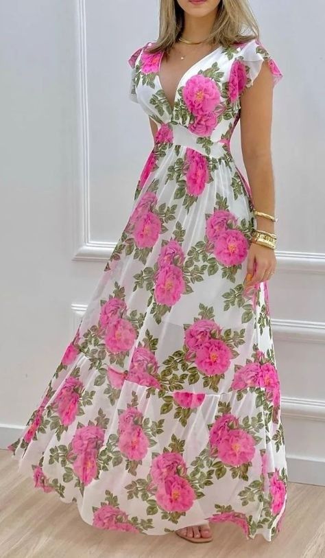 Long flower dress