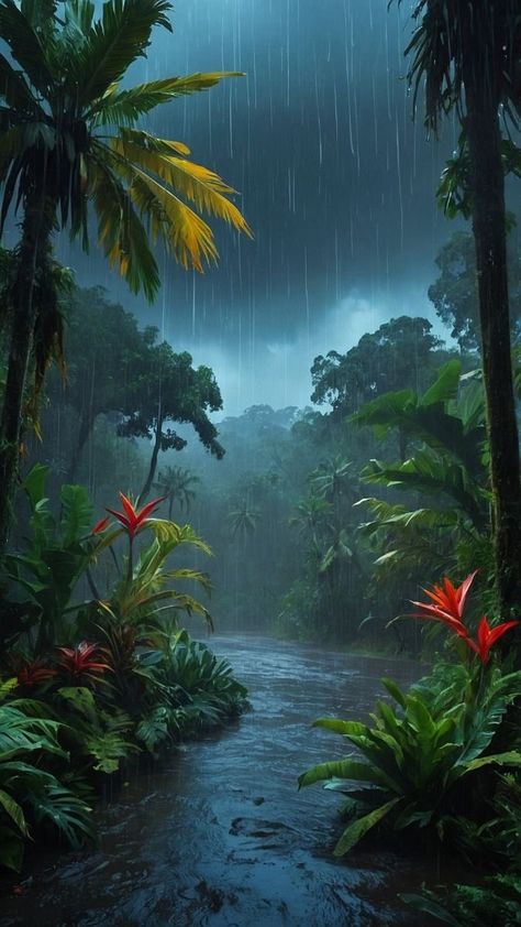 Rain Forest Wallpaper, Gloomy Forest, Rainy Day Wallpaper, Rainy Day Pictures, Weather Wallpaper, Rain Wallpaper, Aesthetic Rain, Rainy Wallpaper, Year Journal