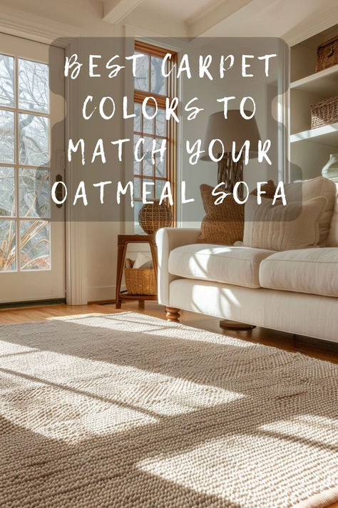 Are You Struggling To Choose A Carpet That Complements Your Oatmeal Sofa? Click To Explore The Best Color Options! 🛋️🎨 #HomeDecor #OatmealSofa #CarpetColors #InteriorDesign #CozyLiving Brown Carpet, Beige Sofa, Wall Carpet, Best Carpet, Carpet Colors, Sofa Decor, Cozy Living, Living Room Carpet, Room Colors