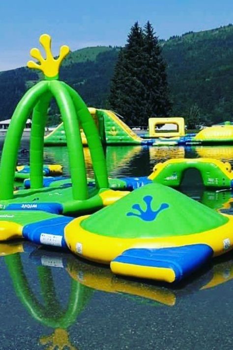 Private Water Park, Water Park Slide, Fun Water Parks, Big Water Slides, Park Project, Climbing Walls, Obstacle Courses, Inflatable Water Park, Alpine Meadow