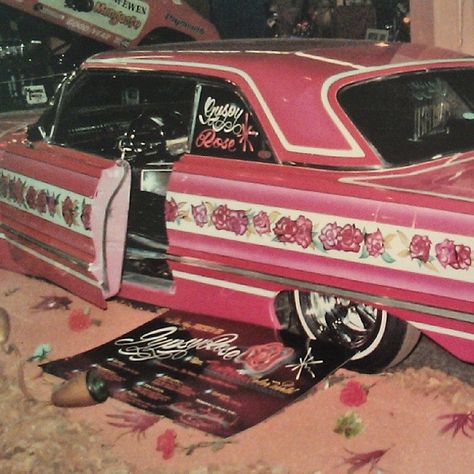 Gypsy Rose 1963 Chevrolet Impala, Imperials Car Club. Dog Carting, Lowriders Cars, Mustang Car Aesthetic, Mustang Car, Chola Style, Car Wheels Diy, Wheel Craft, Candy Paint, Ford Mustang Car