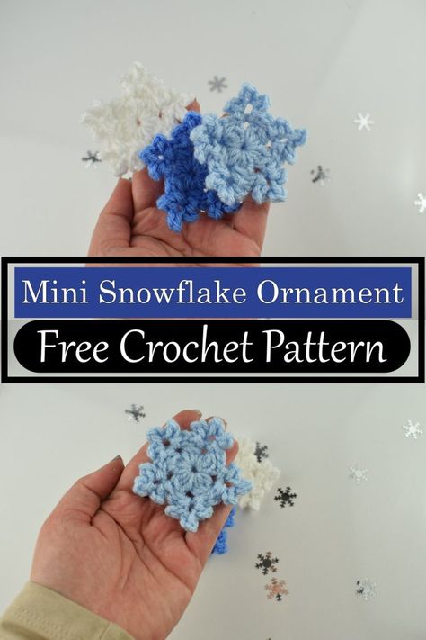 Mini Snowflake Ornament Free Crochet Snowflake Patterns, Crochet Christmas Ornaments Free Pattern, Xmas Crochet, Snowflake Pictures, Crochet Christmas Ornaments Free, Crochet Snowflake, Crochet Ornament Patterns, Snowflake Patterns, Design Kitchen Ideas