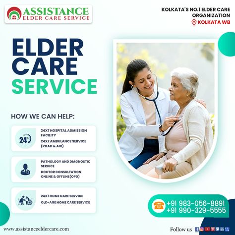 "𝐘𝐨𝐮 𝐀𝐫𝐞 𝐍���𝐨𝐭 𝐀𝐥𝐨𝐧𝐞!" We provide elder care services at your doorstep to make you feel better. Call us now for further details. 👨🏻‍⚕️💊💉⚕️ 📳 Call us 👉🏼 𝟗𝟗𝟎𝟑𝟐𝟗𝟓𝟓𝟓𝟓 for any query. 🌐 Visit 👉🏼 www.assistanceeldercare.com #AssistanceElderCare #eldercare #nursingcare #speechtherapy #physiotherapyservice #rehab #nursing #emergencycare #homenursingcare #medicaldevices #medicaltourismindia #physiotherapy #seniorcare #caregiving #nurses #caregiver Rehab Nursing, Healthcare Ads, Domestic Worker, Elder Care, Emergency Care, Health Tech, Social Care, Health Care Services, Nursing Care