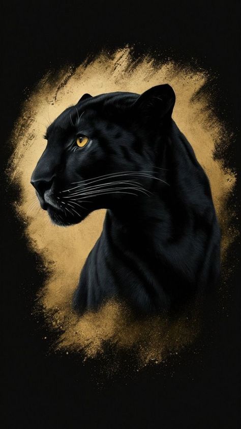 Cat Graphic Art, Black Panther Cat, Panther Cat, Jaguar Animal, Black Panther Art, Animal Mural, Black Jaguar, Art Parody, Trending Pins