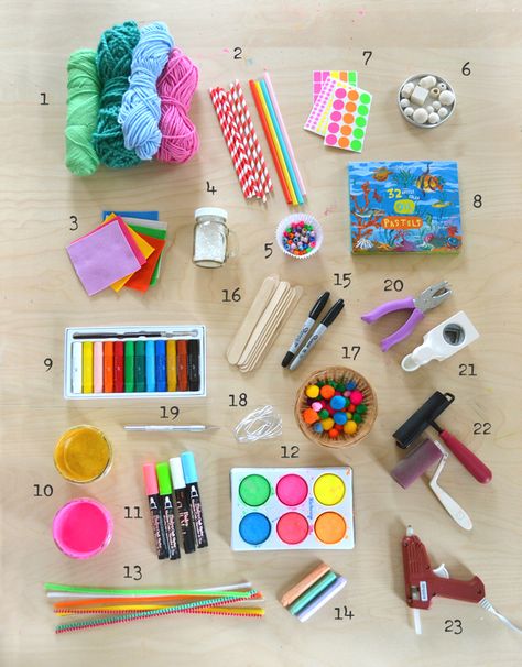 More children's art supplies to add to your shelves. Art Materials List, Toddler Art Supplies, Cardboard Crafts Kids, Art Supplies List, Art Kits For Kids, Art And Craft Materials, Kids Art Supplies, Toddler Art, Crafts With Pictures