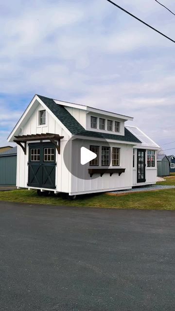 Lapp Structures LLC on Instagram: "Time to refresh some of our shed displays! You know we had to save a space for this Colonial Garden Shed + Atrium Combo!  #tinyhouse #greenhouse #sheshed #mancave #pottingshed #greenhouseideas" Cool Garden Sheds, Backyard Shed Plans, Landscape Shed Ideas, Backyard Landscaping With Shed, Farmhouse Garden Shed, Decorating Outside Of Shed, Shed Addition Ideas, Modern Farmhouse Shed, Garden Shed With Greenhouse