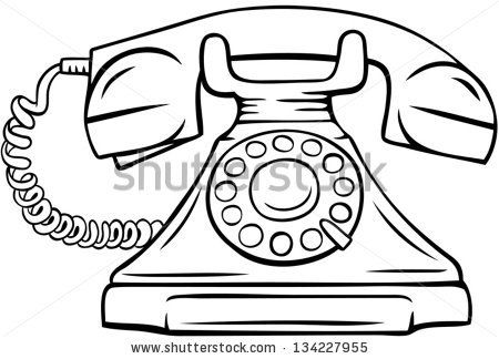 Outline Examples Patchwork, Telephone Drawing, Old Fashioned Telephone, Phone Vector, Make Your Own Calendar, Vintage Phone, Bee Embroidery, Kids Money, Neko Cat