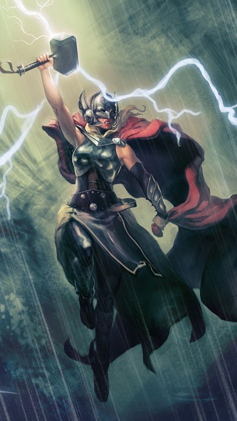 Lady Thor, Female Thor, Thor Comic, Jane Foster, Itachi Uchiha Art, Female Superhero, Female Hero, Marvel Comics Art, Marvel Girls