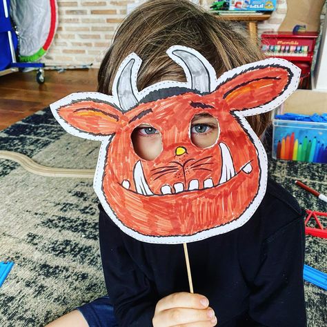 Gruffalo Mask download Gruffalo Masks Printable, The Gruffalo Craft, Gruffalo Mask, Gruffalo Craft, The Gruffalo Activities, Musical Storytelling, Letter G Crafts, Gruffalo Activities, Face Mask Easy