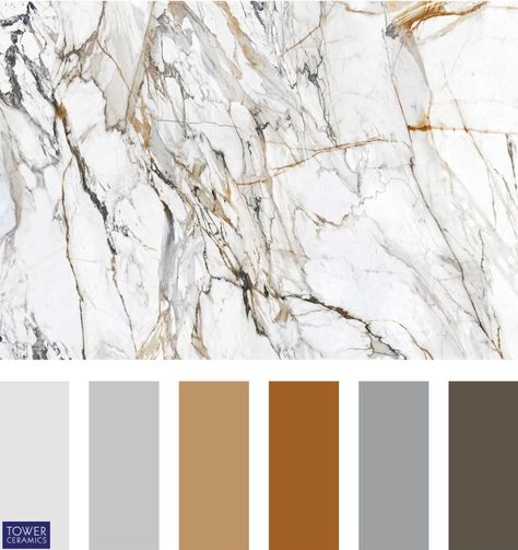 Color Schemes or Palettes can be useful when trying to design your room #tiles #color #colors #decor #scheme #amazing White Marble Color Palette, Marble Color Palette, Living Room Marble, Nude Color Palette, Gold Color Combination, Warm Color Schemes, Modern Reception, Interior Design Renderings, Interior Design Color