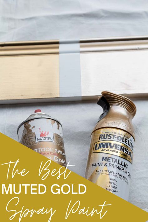 Gold Spray Painted Furniture, Diy Gold Spray Paint Ideas, Best Brushed Gold Spray Paint, Champagne Spray Paint, Champagne Gold Paint, Best Antique Gold Spray Paint, Best Brass Spray Paint For Metal, Spray Paint Frames Gold, Gold Paint For Furniture