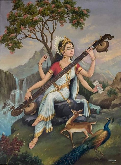 Home / Twitter Brahma Vishnu Shiva, Saraswati Painting, Saraswati Mata, Tirupati Balaji, Rama Krishna, Saraswati Devi, Saraswati Goddess, God Artwork, Durga Painting