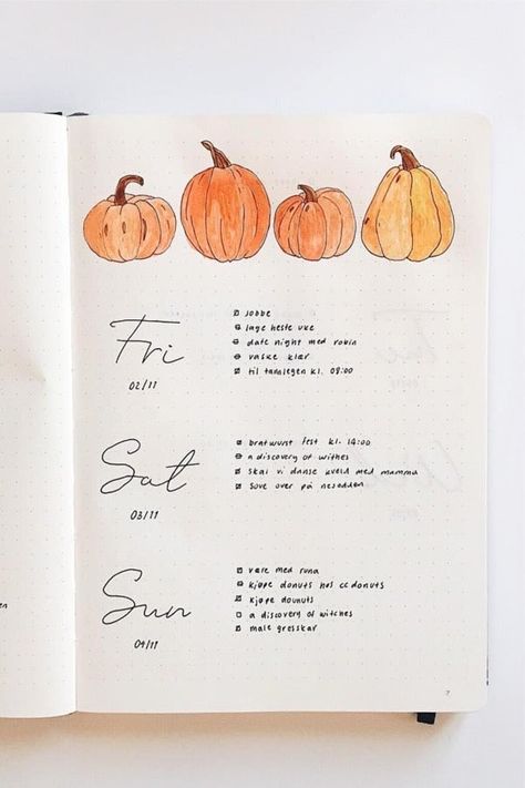 If you need some fresh ideas for your bujo layouts, check out these awesome fall themed spreads for inspiration! #bulletjournal #bujospread #bujoideas #fallbujo Fall Bujo Cover, October Bujo Theme Ideas, Fall Journaling Ideas, October Bullet Journal Weekly Spread, Fall Bujo Theme, Bullet Journal Fall Theme, October Bujo Theme, Autumn Bujo, Fall Bujo