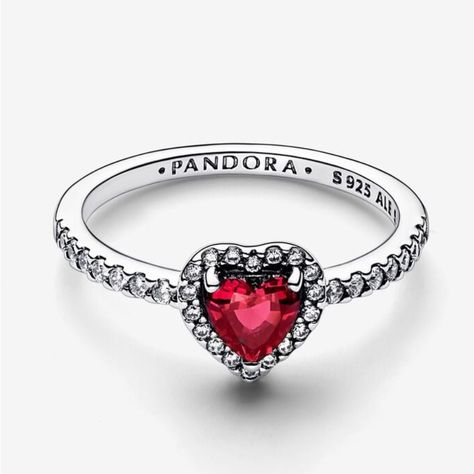 Brand New. Never Worn. Ready To Ship. Does Not Come With A Box. Red Heart Ring, Jewelry Pandora, Pandora Rings, Pandora Silver, Pandora Jewelry, Red Heart, A Box, Heart Ring, Size 7