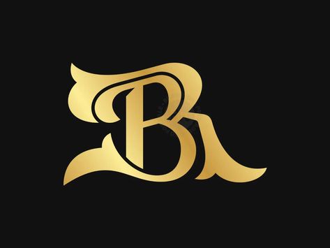 Br Logo, Baroque Ornament, Letter B, Golden Color, Letter Logo, Personal Branding, Luxury Brand, Luxury Branding, Branding