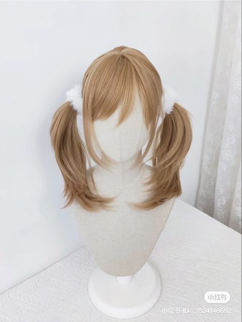 Simple Pigtails Hairstyles, Shoujo Hairstyles, Cutecore Hairstyles, Pigtails Aesthetic, Small Pigtails, Kawaii Hairstyles Short, Cute Pigtails, Pigtails Hair, Pretty Hair Cuts