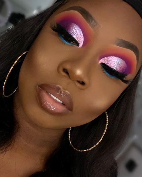 @gilly_mua killing it with the Zulu Eyeshadow Palette Juvia Makeup, Eyeshadow Basics, Brown Girls Makeup, Rave Makeup, Basic Makeup, Youtube Makeup, Dramatic Makeup, Colorful Eye Makeup, Makeup Eye Looks