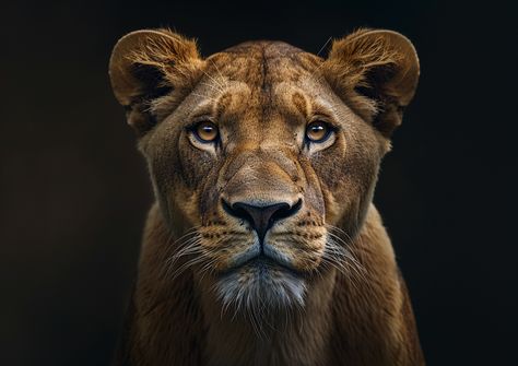 Close-Up Photorealistic Lioness Portrait Lioness Images, Lioness Portrait, Photorealistic Portraits, Inspirational Digital Art, Photography Movies, Photography Games, Wildlife Photography, Art Toy, State Art