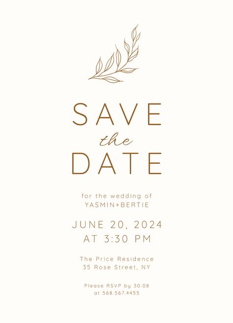 Minimalist Wedding Save the Date Free Google Docs Template Google Docs Templates, Wedding Checklist Template, Digital Wedding Invitations Templates, Wedding Ceremony Script, Resignation Letters, Docs Templates, Save The Date Template, Wedding Guest List, Digital Wedding Invitations