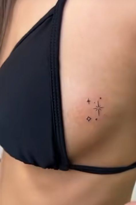 Cool Underboob Tattoo, Small Breast Tattoo, Tattoo Near Breast, In Between Breast Tattoo, Middle Breast Tattoo, Small Underboob Tattoo, Dainty Tattoos For Women, Under Breast Tattoo, Tattoo Under Breast