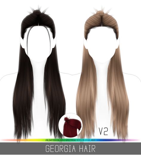 Sims 4 Pigtails Cc, Best Mods, Sims 4 Body Mods, Half Up Half Down Hair, Hair Clothes, Hair Life, Body Mods, Maxis Match, Down Hairstyles