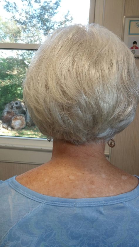 Backs Of Short Haircuts, Short Stacked Wedge Haircut, Haircuts For Women Over 70, Short Stacked Hair, Haircut Gray Hair, Wedge Haircut, Short Hair Back, Stacked Haircuts, Wedge Hairstyles