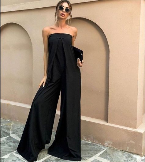 Black Ball Gown, Cheap Party Dresses, Strapless Evening Dress, Backless Romper, Backless Jumpsuit, Jumpsuit Elegant, Party Kleidung, Strapless Jumpsuit, Long Jumpsuits