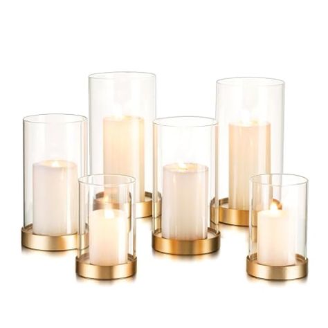 Gold Candle Holder Centerpieces, Gold Votive Candle Holders, Gold Votive Candles, Pillar Candles Wedding, Table Centerpiece Wedding, Candle Table Centerpieces, Candlestick Centerpiece, Clear Glass Candle Holders, Gold Candle Holders