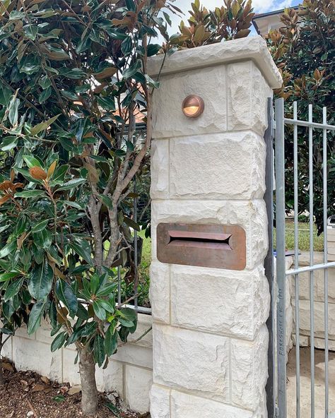 Stone Exteriors on Instagram: “With the pier capping installed these majestic front gate pillars really set off the front entrance to this beautifully renovated home by…” Pillar Design, Stone Pillars, Front Gate, Front Gates, Main Gate, Front Entrance, Exterior Stone, Front Entrances, Bird House