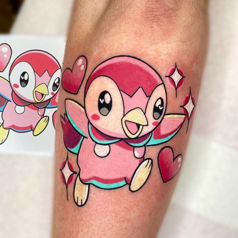 🌸Lois Clayton🌸 on Instagram: “💖Pink Piplup💖 Thank you @mandy_cox8 again!! 🥰🥰🌈 #pokemontattoo #pokemonday #videogametatts #pokemon #pokémon #gamertattoo #videogametattoo…” Piplup Tattoo, Gamer Tattoos, Video Game Tattoo, Pokemon Tattoo, Anime Tattoos, Pokemon, Thank You, Tattoos, Canvas