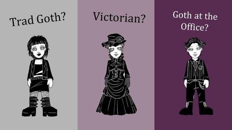 17 Different Types of Goth Styles Goth Victorian Aesthetic, Different Types Of Goth, Perky Goth, Goth Styles, Types Of Goth, Hipster Goth, Traditional Goth, Bohemian Goth, Modern Goth